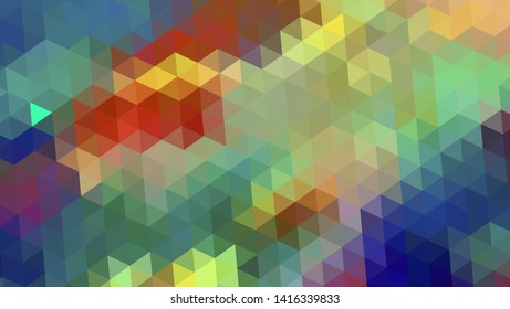Geometric design. Colorful gradient mosaic background. Geometric triangle, mosaic, abstract background. Mosaic, color background. Mosaic texture. The effect of stained glass. EPS 10 Vector