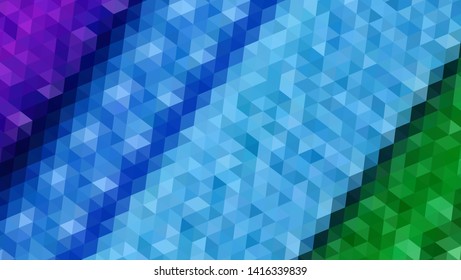 Geometric design. Colorful gradient mosaic background. Geometric triangle, mosaic, abstract background. Mosaic, color background. Mosaic texture. The effect of stained glass. EPS 10 Vector