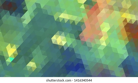Geometric design. Colorful gradient mosaic background. Geometric triangle, mosaic, abstract background. Mosaic, color background. Mosaic texture. The effect of stained glass. EPS 10 Vector