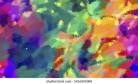 Geometric design. Colorful gradient mosaic background. Geometric triangle, mosaic, abstract background. Mosaic, color background. Mosaic texture. The effect of stained glass. EPS 10 Vector