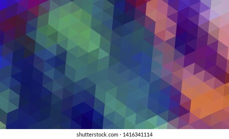 Geometric design. Colorful gradient mosaic background. Geometric triangle, mosaic, abstract background. Mosaic, color background. Mosaic texture. The effect of stained glass. EPS 10 Vector