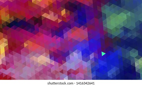 Geometric design. Colorful gradient mosaic background. Geometric triangle, mosaic, abstract background. Mosaic, color background. Mosaic texture. The effect of stained glass. EPS 10 Vector