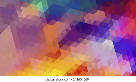 Geometric design. Colorful gradient mosaic background. Geometric triangle, mosaic, abstract background. Mosaic, color background. Mosaic texture. The effect of stained glass. EPS 10 Vector