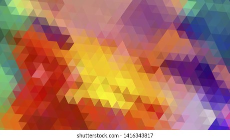 Geometric design. Colorful gradient mosaic background. Geometric triangle, mosaic, abstract background. Mosaic, color background. Mosaic texture. The effect of stained glass. EPS 10 Vector