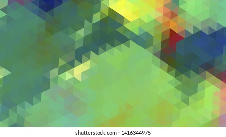 Geometric design. Colorful gradient mosaic background. Geometric triangle, mosaic, abstract background. Mosaic, color background. Mosaic texture. The effect of stained glass. EPS 10 Vector