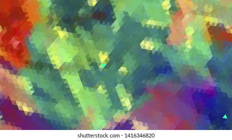 Geometric design. Colorful gradient mosaic background. Geometric triangle, mosaic, abstract background. Mosaic, color background. Mosaic texture. The effect of stained glass. EPS 10 Vector