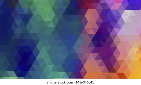 Geometric design. Colorful gradient mosaic background. Geometric triangle, mosaic, abstract background. Mosaic, color background. Mosaic texture. The effect of stained glass. EPS 10 Vector