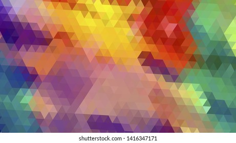 Geometric design. Colorful gradient mosaic background. Geometric triangle, mosaic, abstract background. Mosaic, color background. Mosaic texture. The effect of stained glass. EPS 10 Vector