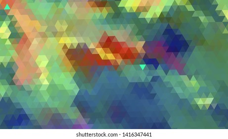 Geometric design. Colorful gradient mosaic background. Geometric triangle, mosaic, abstract background. Mosaic, color background. Mosaic texture. The effect of stained glass. EPS 10 Vector