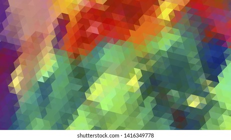 Geometric design. Colorful gradient mosaic background. Geometric triangle, mosaic, abstract background. Mosaic, color background. Mosaic texture. The effect of stained glass. EPS 10 Vector