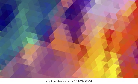 Geometric design. Colorful gradient mosaic background. Geometric triangle, mosaic, abstract background. Mosaic, color background. Mosaic texture. The effect of stained glass. EPS 10 Vector