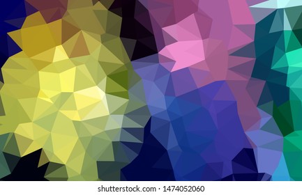 Geometric design. Colorful gradient mosaic background. Geometric triangle, mosaic, abstract background. Mosaic, color background. Mosaic texture. The effect of stained glass. EPS 10 Vector