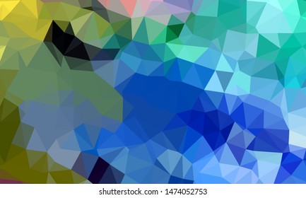 Geometric design. Colorful gradient mosaic background. Geometric triangle, mosaic, abstract background. Mosaic, color background. Mosaic texture. The effect of stained glass. EPS 10 Vector