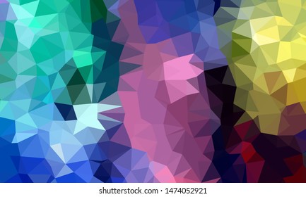 Geometric design. Colorful gradient mosaic background. Geometric triangle, mosaic, abstract background. Mosaic, color background. Mosaic texture. The effect of stained glass. EPS 10 Vector