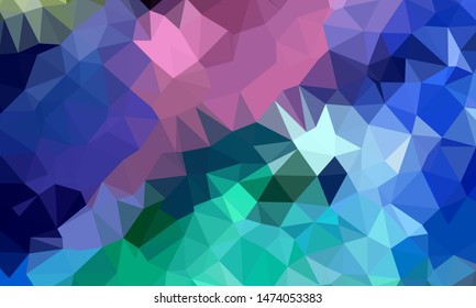 Geometric design. Colorful gradient mosaic background. Geometric triangle, mosaic, abstract background. Mosaic, color background. Mosaic texture. The effect of stained glass. EPS 10 Vector