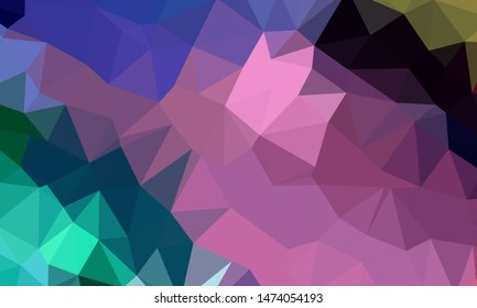 Geometric design. Colorful gradient mosaic background. Geometric triangle, mosaic, abstract background. Mosaic, color background. Mosaic texture. The effect of stained glass. EPS 10 Vector