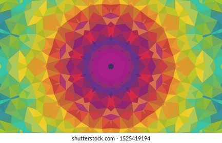 Geometric design. Colorful gradient mosaic. Geometric triangle, abstract background. Mosaic, color background. The effect of stained glass. EPS 10 Vector