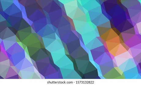 Geometric design. Colorful gradient mosaic background. Geometric triangle, mosaic, abstract background. Mosaic, color background. Mosaic texture. The effect of stained glass. EPS 10 Vector