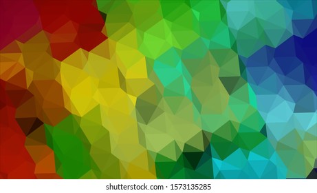Geometric design. Colorful gradient mosaic background. Geometric triangle, mosaic, abstract background. Mosaic, color background. Mosaic texture. The effect of stained glass. EPS 10 Vector
