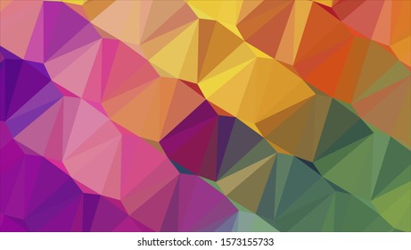 Geometric design. Colorful gradient mosaic background. Geometric triangle, mosaic, abstract background. Mosaic, color background. Mosaic texture. The effect of stained glass. EPS 10 Vector