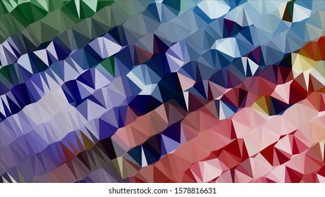 Geometric design. Colorful gradient mosaic background. Geometric triangle, mosaic, abstract background. Mosaic, color background. Mosaic texture. The effect of stained glass. EPS 10 Vector
