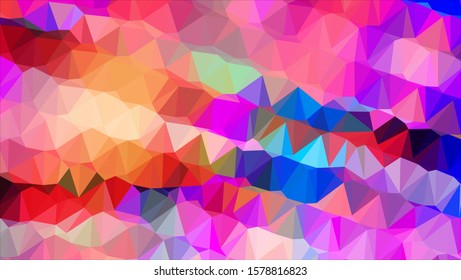 Geometric design. Colorful gradient mosaic background. Geometric triangle, mosaic, abstract background. Mosaic, color background. Mosaic texture. The effect of stained glass. EPS 10 Vector