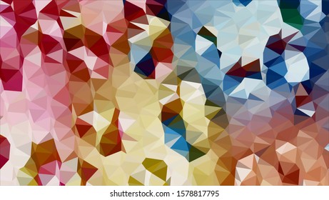 Geometric design. Colorful gradient mosaic background. Geometric triangle, mosaic, abstract background. Mosaic, color background. Mosaic texture. The effect of stained glass. EPS 10 Vector