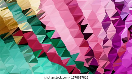 Geometric design. Colorful gradient mosaic background. Geometric triangle, mosaic, abstract background. Mosaic, color background. Mosaic texture. The effect of stained glass. EPS 10 Vector