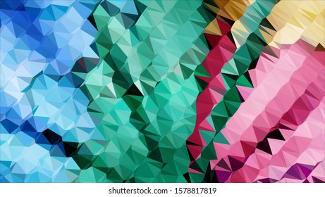 Geometric design. Colorful gradient mosaic background. Geometric triangle, mosaic, abstract background. Mosaic, color background. Mosaic texture. The effect of stained glass. EPS 10 Vector