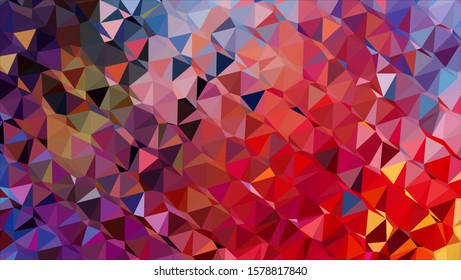 Geometric design. Colorful gradient mosaic background. Geometric triangle, mosaic, abstract background. Mosaic, color background. Mosaic texture. The effect of stained glass. EPS 10 Vector