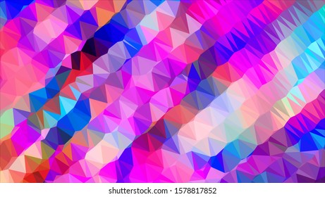 Geometric design. Colorful gradient mosaic background. Geometric triangle, mosaic, abstract background. Mosaic, color background. Mosaic texture. The effect of stained glass. EPS 10 Vector