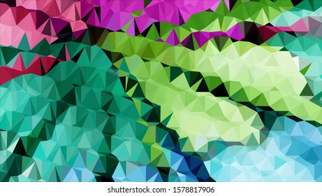 Geometric design. Colorful gradient mosaic background. Geometric triangle, mosaic, abstract background. Mosaic, color background. Mosaic texture. The effect of stained glass. EPS 10 Vector