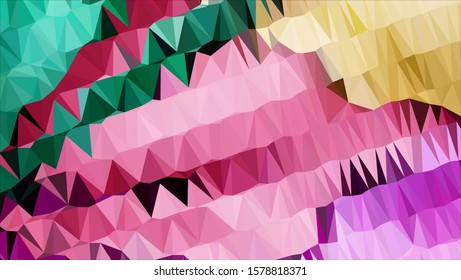 Geometric design. Colorful gradient mosaic background. Geometric triangle, mosaic, abstract background. Mosaic, color background. Mosaic texture. The effect of stained glass. EPS 10 Vector