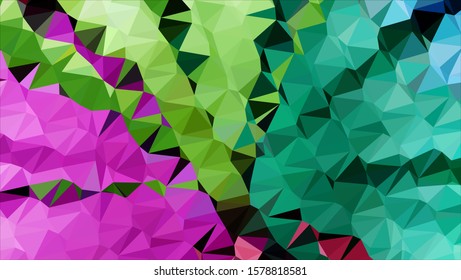 Geometric design. Colorful gradient mosaic background. Geometric triangle, mosaic, abstract background. Mosaic, color background. Mosaic texture. The effect of stained glass. EPS 10 Vector