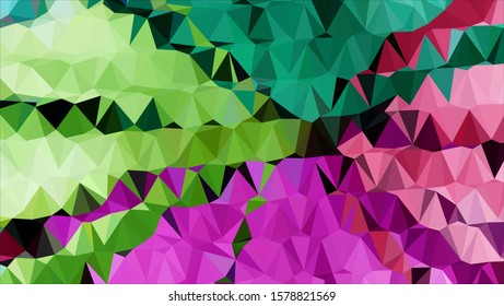 Geometric design. Colorful gradient mosaic background. Geometric triangle, mosaic, abstract background. Mosaic, color background. Mosaic texture. The effect of stained glass. EPS 10 Vector
