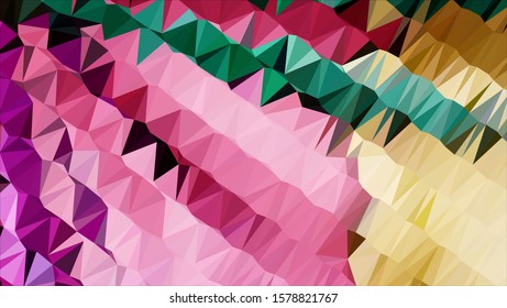 Geometric design. Colorful gradient mosaic background. Geometric triangle, mosaic, abstract background. Mosaic, color background. Mosaic texture. The effect of stained glass. EPS 10 Vector