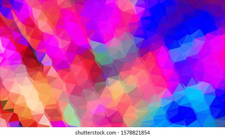 Geometric design. Colorful gradient mosaic background. Geometric triangle, mosaic, abstract background. Mosaic, color background. Mosaic texture. The effect of stained glass. EPS 10 Vector