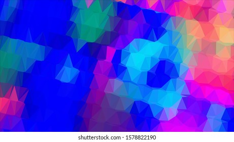 Geometric design. Colorful gradient mosaic background. Geometric triangle, mosaic, abstract background. Mosaic, color background. Mosaic texture. The effect of stained glass. EPS 10 Vector