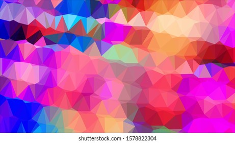 Geometric design. Colorful gradient mosaic background. Geometric triangle, mosaic, abstract background. Mosaic, color background. Mosaic texture. The effect of stained glass. EPS 10 Vector