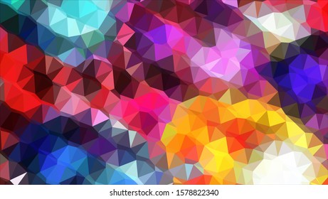 Geometric design. Colorful gradient mosaic background. Geometric triangle, mosaic, abstract background. Mosaic, color background. Mosaic texture. The effect of stained glass. EPS 10 Vector