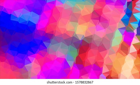 Geometric design. Colorful gradient mosaic background. Geometric triangle, mosaic, abstract background. Mosaic, color background. Mosaic texture. The effect of stained glass. EPS 10 Vector