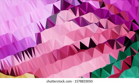 Geometric design. Colorful gradient mosaic background. Geometric triangle, mosaic, abstract background. Mosaic, color background. Mosaic texture. The effect of stained glass. EPS 10 Vector