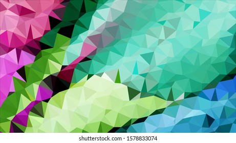 Geometric design. Colorful gradient mosaic background. Geometric triangle, mosaic, abstract background. Mosaic, color background. Mosaic texture. The effect of stained glass. EPS 10 Vector