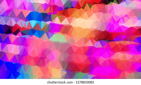 Geometric design. Colorful gradient mosaic background. Geometric triangle, mosaic, abstract background. Mosaic, color background. Mosaic texture. The effect of stained glass. EPS 10 Vector