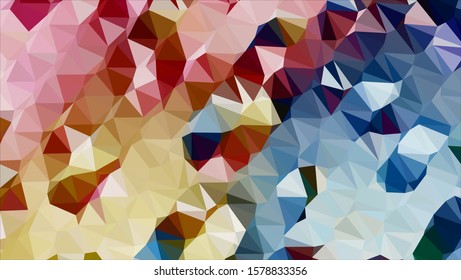 Geometric design. Colorful gradient mosaic background. Geometric triangle, mosaic, abstract background. Mosaic, color background. Mosaic texture. The effect of stained glass. EPS 10 Vector