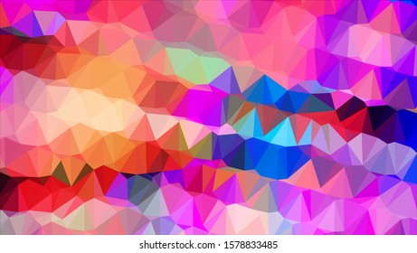 Geometric design. Colorful gradient mosaic background. Geometric triangle, mosaic, abstract background. Mosaic, color background. Mosaic texture. The effect of stained glass. EPS 10 Vector