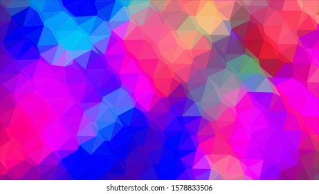 Geometric design. Colorful gradient mosaic background. Geometric triangle, mosaic, abstract background. Mosaic, color background. Mosaic texture. The effect of stained glass. EPS 10 Vector