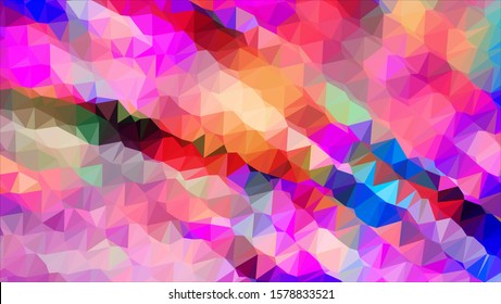 Geometric design. Colorful gradient mosaic background. Geometric triangle, mosaic, abstract background. Mosaic, color background. Mosaic texture. The effect of stained glass. EPS 10 Vector