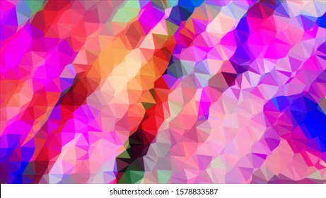 Geometric design. Colorful gradient mosaic background. Geometric triangle, mosaic, abstract background. Mosaic, color background. Mosaic texture. The effect of stained glass. EPS 10 Vector