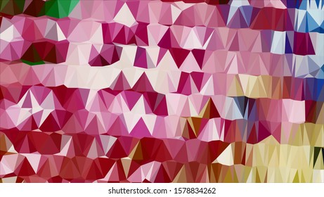 Geometric design. Colorful gradient mosaic background. Geometric triangle, mosaic, abstract background. Mosaic, color background. Mosaic texture. The effect of stained glass. EPS 10 Vector